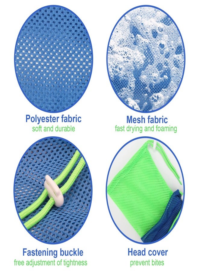 Catcan Cat Bathing Bag, Breathable Mesh Cat Shower Bag Anti Scratch Adjustable Cats Grooming Washing Bag for Nail Trimming Polyester Soft - Image 3